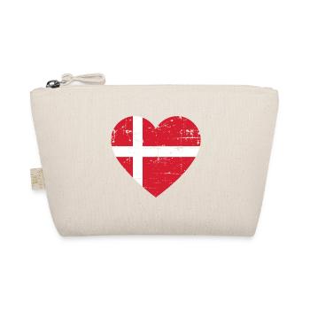 Dänemark Herz Flagge - Bio-Täschchen - Natur - Vorne