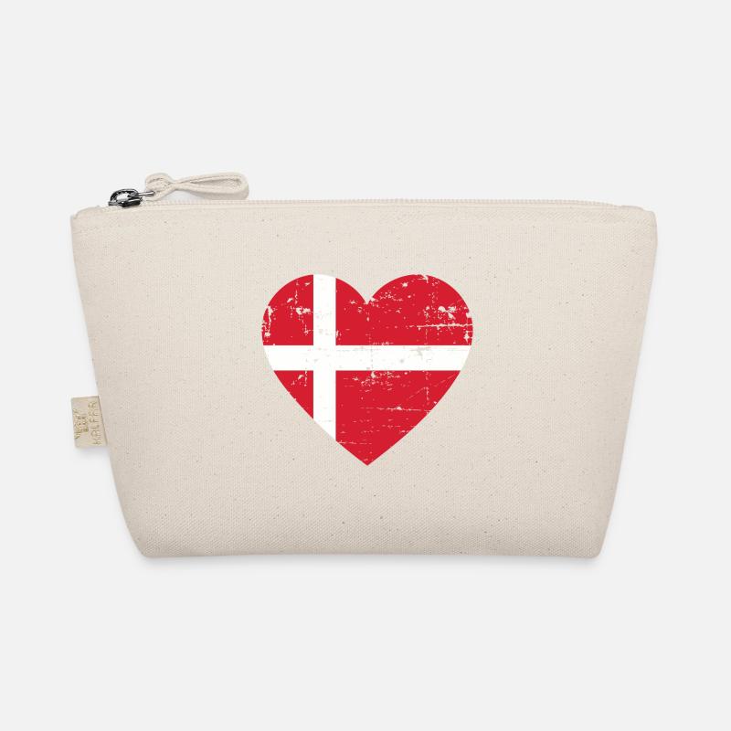 Dänemark Herz Flagge Bio-Täschchen