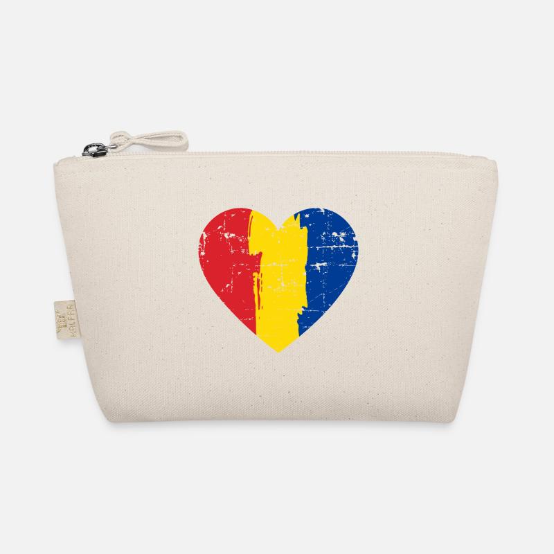Rumänien Herz Flagge Bio-Täschchen