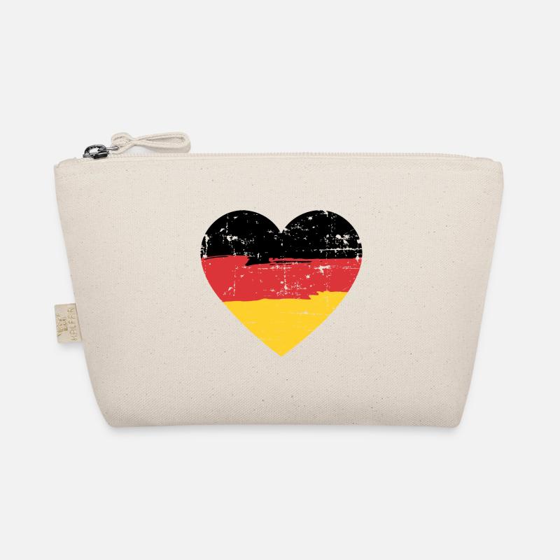 Deutschland Herz Flagge Bio-Täschchen