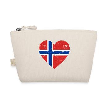 Norway Heart Flag - Organic Pouch - nature - Front