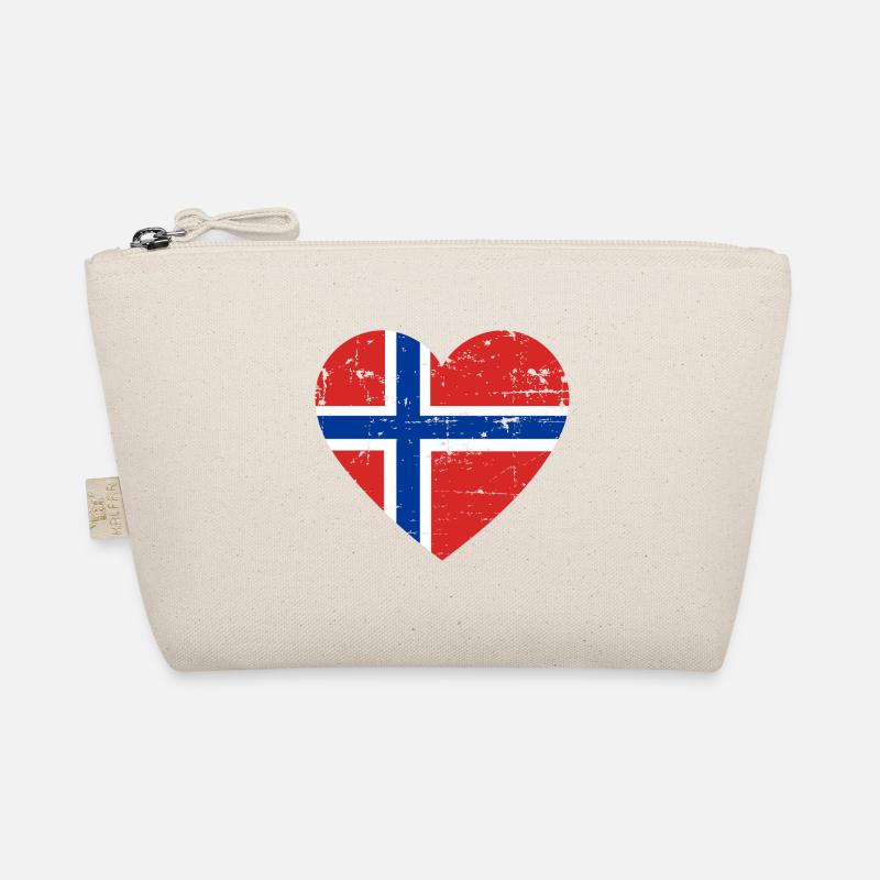 Norwegen Herz Flagge Bio-Täschchen