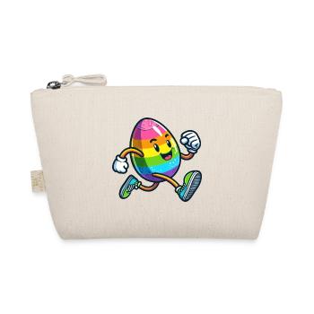 Easter Easter Egg Cute Comic Cartoon Jogger Marathon - Organic Pouch - nature - Front