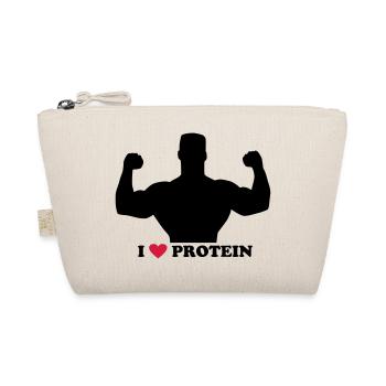 I love Protein - Bio-Täschchen - Natur - Vorne