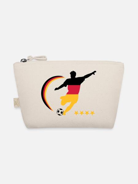 Soccer Player Germany, colors freely selectable - Organic Pouch - nature - Front