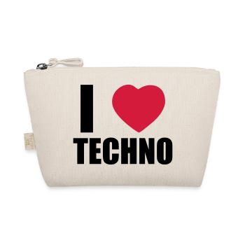 I LOVE TECHNO 2 - Bio-Täschchen - Natur - Vorne