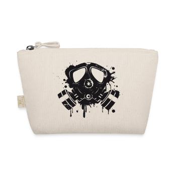 coole Gasmaske als Graffiti Stencil - Bio-Täschchen - Natur - Vorne