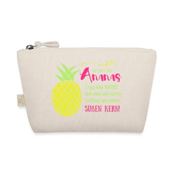 Ananas Krone Spruch - Bio-Täschchen - Natur - Vorne