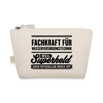 Superheld Fachkraft für Wasserversorgungstechnik - Bio-Täschchen - Natur - Vorne