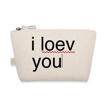 ich liebe dich Fehler - Bio-Täschchen - Natur - Vorne