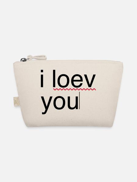 ich liebe dich Fehler - Bio-Täschchen - Natur - Vorne