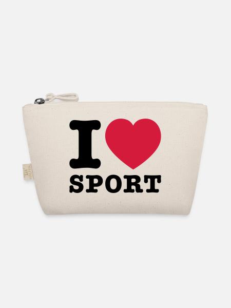 I Love Sports 2 - Organic Pouch - nature - Front