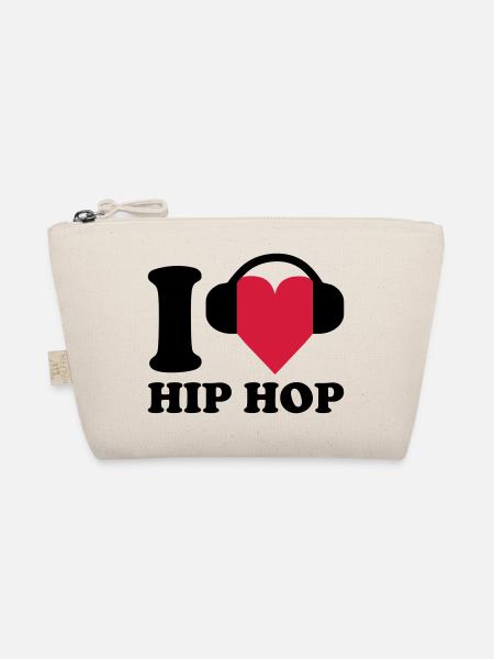 I love Music - Hip Hop - Bio-Täschchen - Natur - Vorne