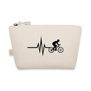 Mein Herz schlägt für Biken - Fahrrad Bike Natur - Bio-Täschchen - Natur - Vorne