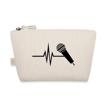 My heart beats for singing - music singing micro - Organic Pouch - nature - Front