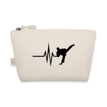 My heart beats for Combat Sports - Sports Fitness - Organic Pouch - nature - Front
