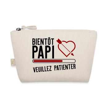 Bientôt papi t-shirt cadeau papy - Trousse biologique - nature - Devant