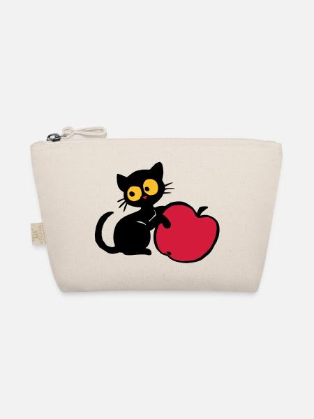 Kitten with apple - Organic Pouch - nature - Front