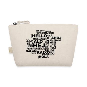 bonjour en 29 langues - Trousse biologique - nature - Devant