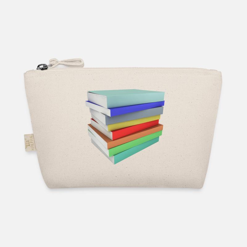 Stapel Bücher - Bio-Täschchen - Natur