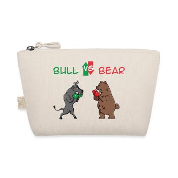 Bulle vs. Bär,Börse, Aktien,Geschenkidee - Bio-Täschchen - Natur - Vorne