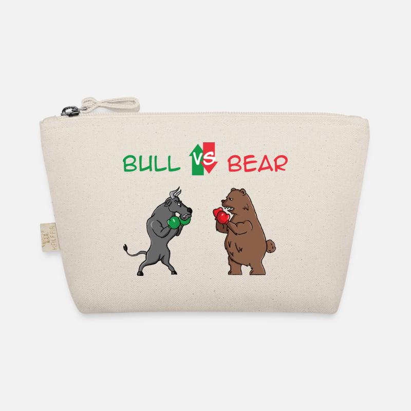 Bulle vs. Bär,Börse, Aktien,Geschenkidee Bio-Täschchen