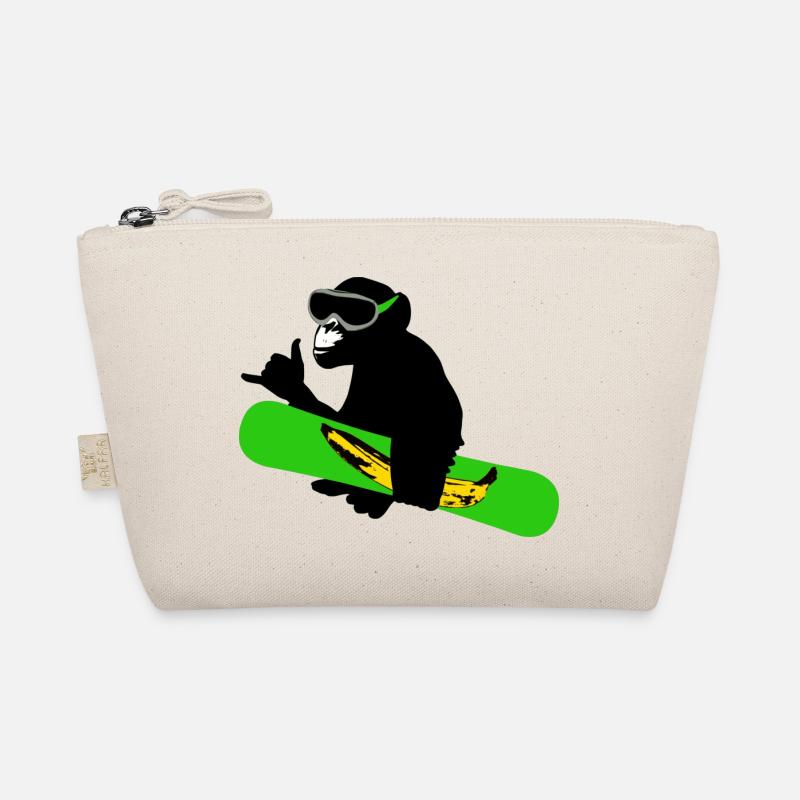 snowboard monkey Bio-Täschchen