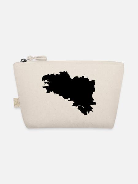 Bretagne Karte Form 2603 p - Bio-Täschchen - Natur