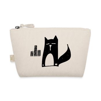 Drawing cat city night - Organic Pouch - nature - Front