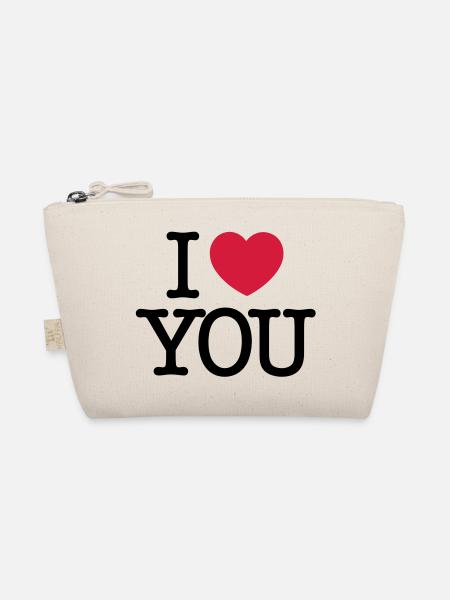 I Love You - Trousse biologique - nature - Devant