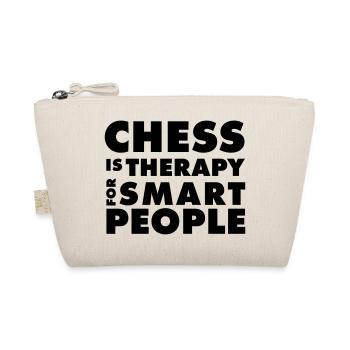 CHESS IS THERAPY - Chess T-Shirt - Gift Idea - Organic Pouch - nature - Front