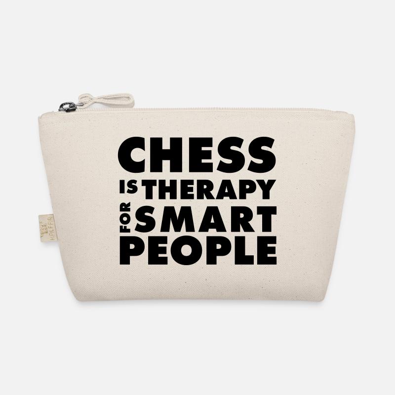 CHESS IS THERAPY - Chess T-Shirt - Gift Idea Organic Pouch