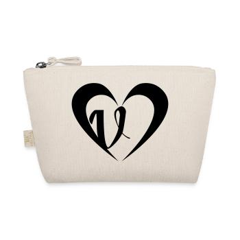 Coeur avec V - Trousse biologique - nature - Devant
