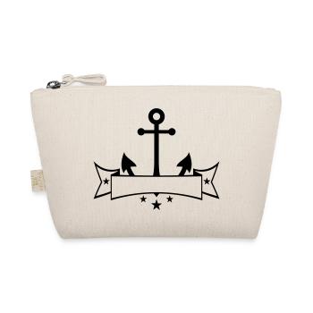 banner coat of arms text write anchor boat ship - Organic Pouch - nature - Front
