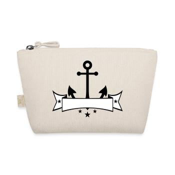 banner coat of arms text write anchor boat ship - Organic Pouch - nature - Front