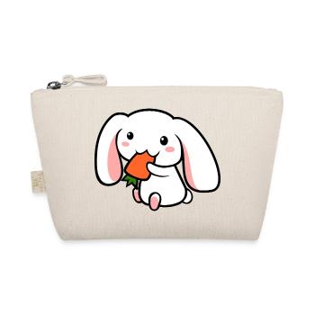 süßer Hase, cute rabbit - Bio-Täschchen - Natur - Vorne