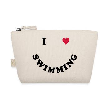 Schwimmen - I love Swimming - Organic Pouch - nature - Front