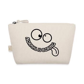 Normal Is Boring Smiley - Organic Pouch - nature - Front