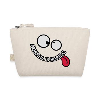 Normal Is Boring Smiley - Organic Pouch - nature - Front