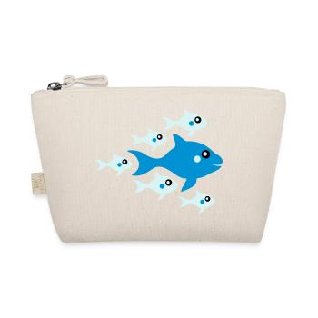 Cute Fish Babys And Mother - Organic Pouch - nature - Front