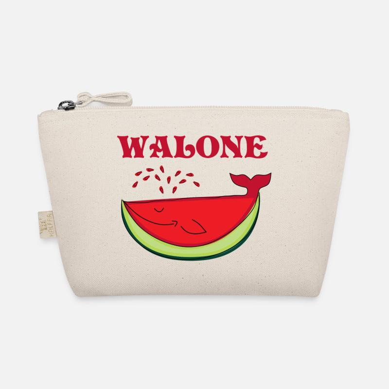 Walone Wal Wassermelone Melone Süße Geschenk Idee Bio-Täschchen
