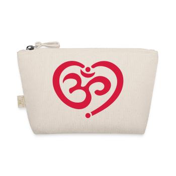 Herz OM Symbol Yoga Liebe Spiritualität Meditation - Bio-Täschchen - Natur - Vorne