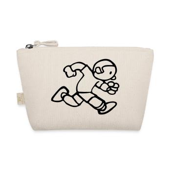 zeichnen laufen joggen laufen lustig vintage - Bio-Täschchen - Natur - Vorne