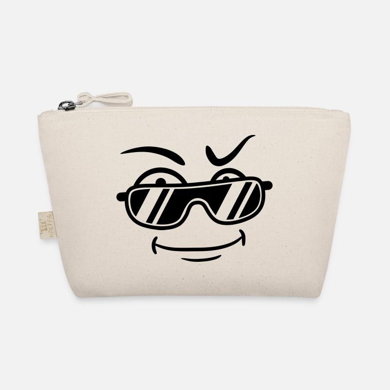 Cool guy sunglasses type grin Organic Pouch