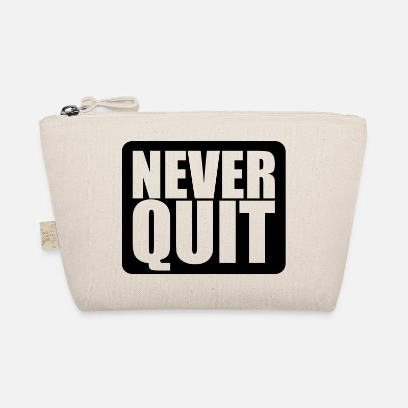 logo never quit button gewinner stars sieger sport Bio-Täschchen