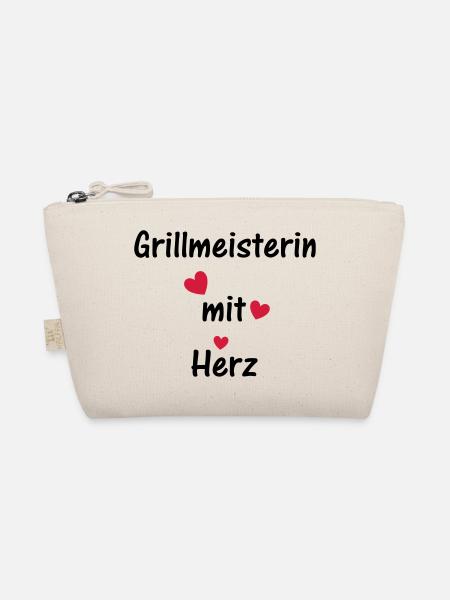 Grillmeisterin mit Herz - Bio-Täschchen - Natur - Vorne