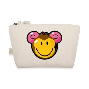 Smiley Monkey - Bio-Täschchen - Natur - Vorne