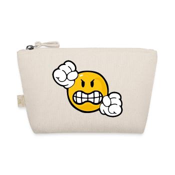 Smiley Anger - Organic Pouch - nature - Front
