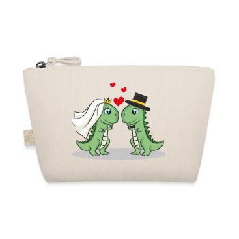 Dinosuarians love Dino - Organic Pouch - nature - Front