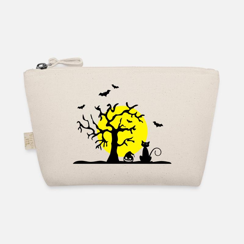 Halloween - Katze und Baum Bio-Täschchen